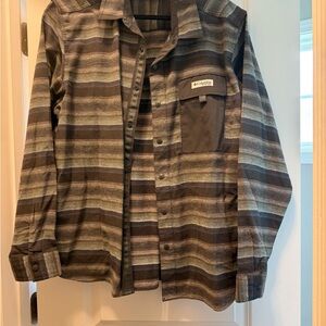 Columbia Striped Button-Up Shirt with Pocket NWT
